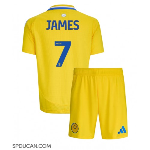 Dječji Nogometni Dres Leeds United Daniel James #7 Gostujuci 2024-25 Kratak Rukav (+ Kratke hlače)